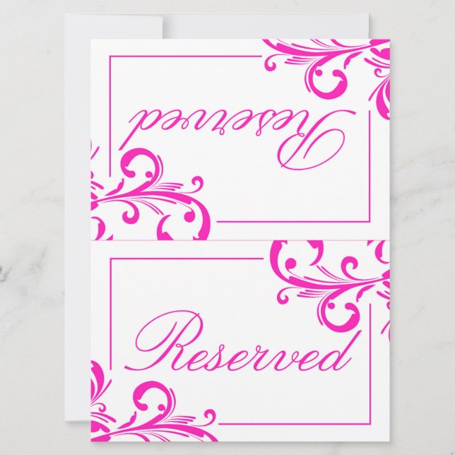 Convites Sinal Reservado 311 Swanky Swirls 2 (Frente)