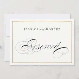 Convites Sinal Reservado de Casamento Elegante