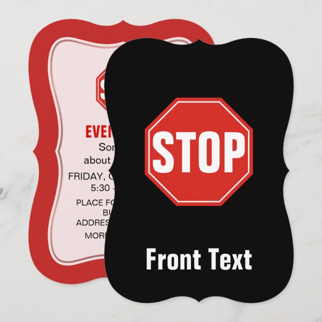 Convites Sinal STOP (Frente/Verso)