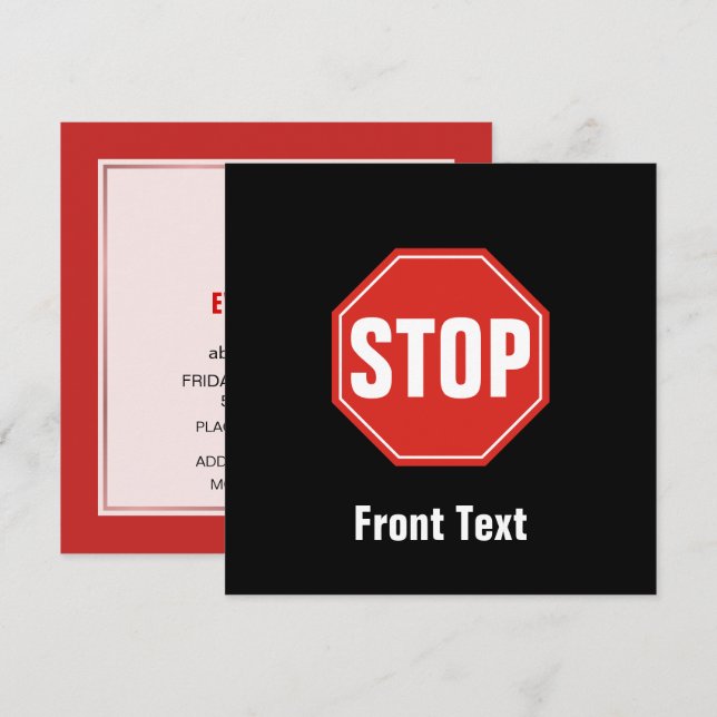 Convites Sinal STOP (Frente/Verso)