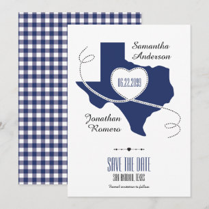 Convites Sinalizador do Estado Blue Texas Curling Ribbon Sa