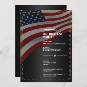 Convites Sinalizador EUA   Bordas   Quadro de Corda Dourada