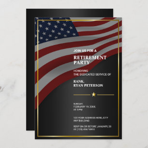 Convites Sinalizador EUA   Bordas   Quadro Dourado   Luxury