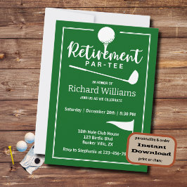 Convites Sinalizador Moderno da Bola de Golfe de Reforma