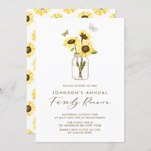 Convites Sindicato da Família Mason Jar Summer