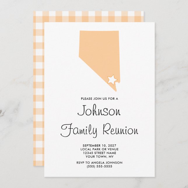 Convites Sindicato da Família Peach Nevada (Frente/Verso)