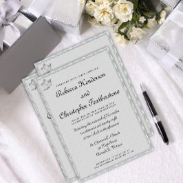 Convites Sinfonia de Silver Bells: Casamento Elegante