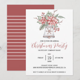 Convites Sino de Natal em aquarela