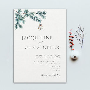 Convites Sinos De Casamento Chic Elegantes De Pinho Minimal