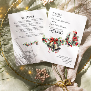 Convites Sinos de Natal Frutas Vermelhas Casamento de Inver