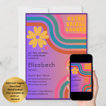 Sinta A Batida! Chá de panela Cosmic Retro 70s