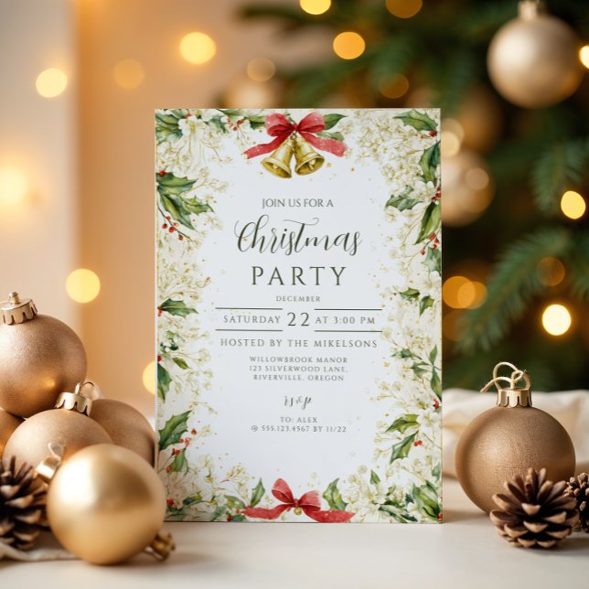 Convites Sinuosas Campainhas de Natal (Criador carregado)