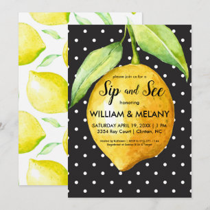 Convites Sip and See: A Citrus Coed Chá de fraldas