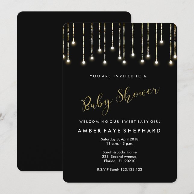 Convites Sip and See convida, novo bebê, festa de boas-vind (Frente/Verso)