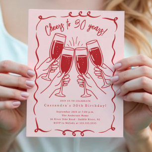 Convites Sip & Celebrate: 30 Anos Aniversário