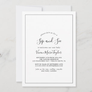 Convites Sip e veja minimalistas