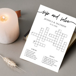 Convites Sip personalizado e palavra cruzada para Chá de pa