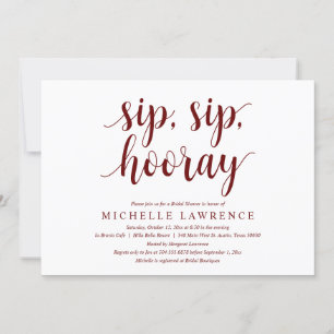Convites Sip, Sip, Hooray, Invita de Celebração de Chás 