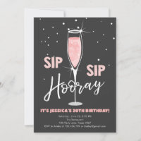 Sip Sip Hooray Rosa Wine Surprise Pink Birday