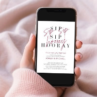 Sip Sip Hooray Virtual Wine Chá de casamento Party