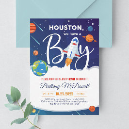 Convites Sistema Solar Planeta Espacial É um Chá de fraldas