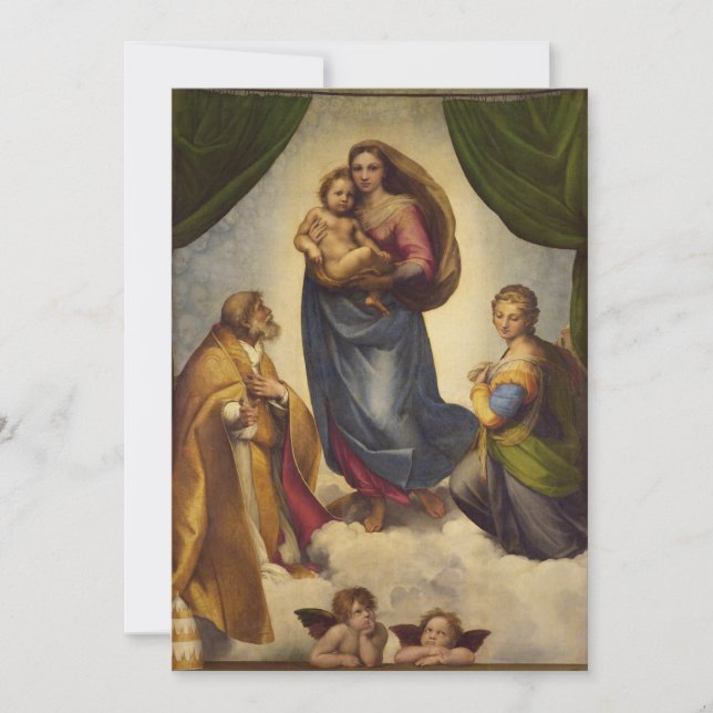 Convites Sistine Madonna por Rapahel (Frente)