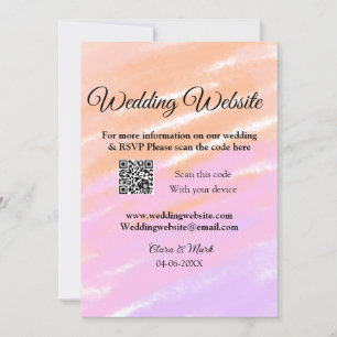 Convites Site de casamento adicionar código Q R digitalizaç