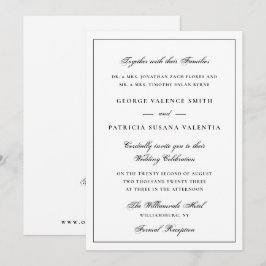 Convites Site de Casamento com Código QR Clássico e Elegant