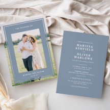 Site de Casamento com Foto Emoldurada Azul de Duas