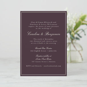 Convites Site de Casamento Formal Clássico com Borda em Scr