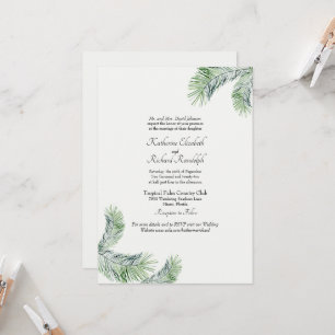 Convites Site de Casamento Mint Tropical Palm One Venue