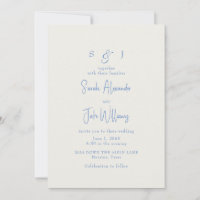 Site de Casamento Simples Azul e Creme