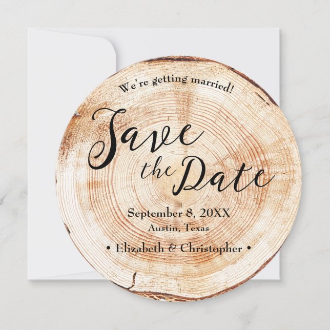 Convites Site de Fotografia do Noivado Cortado de Árvore de (Frente)