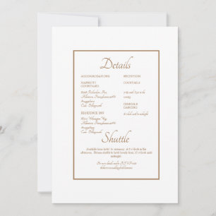 Convites Site Formal de Detalhes do Casamento em Texto Dour