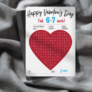 Convites Six Seven Valentine Word Search Heart Exchange