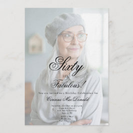 Convites Sixty and Fabulous Photo 60th Birthday Party