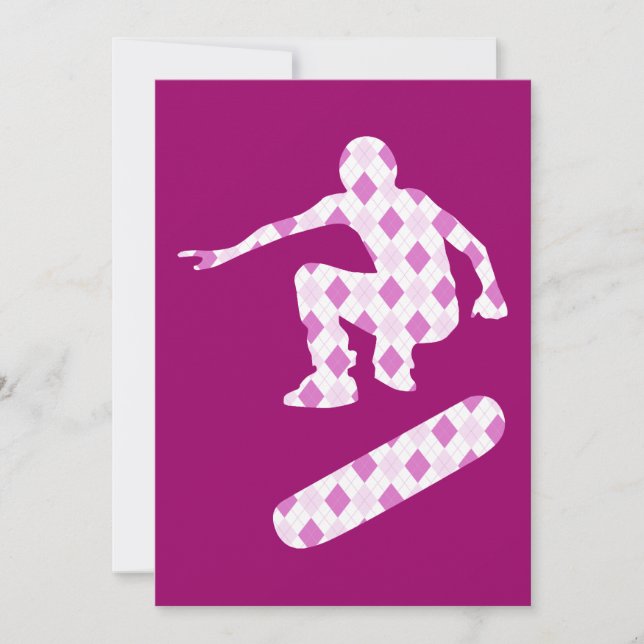 Convites skate argyle (Frente)