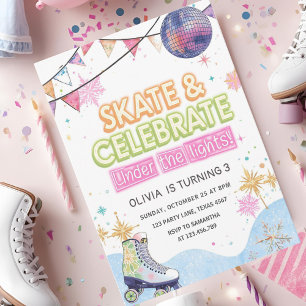Convites Skate e celebrar sob o Aniversário de criança das 
