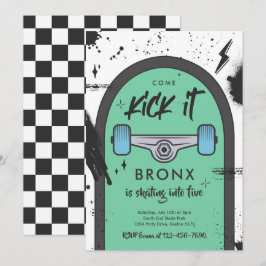 Convites Skateboard Vem Kick It Urban Sport Festa de aniver