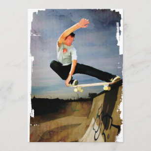 Convites Skateboarding a parede