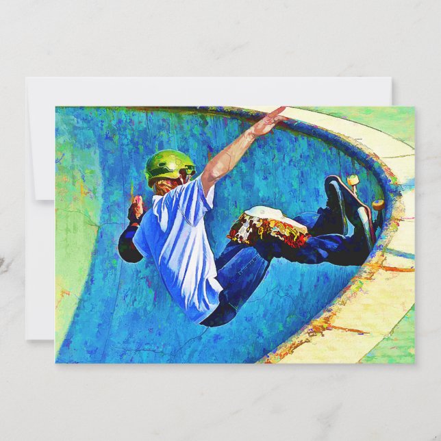 Convites Skateboarding na bacia (Frente)