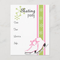 Skates de gelo em floco de neve