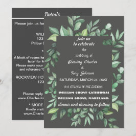 Convites Skaymarts | Casamento Calligráfico Minimalista Flo