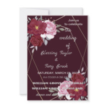 Skaymarts | Maroon Elegant Calligraphics Weding I