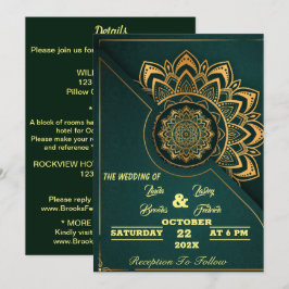 Convites Skaymarts | Script Calliográfico Mandala Casamento
