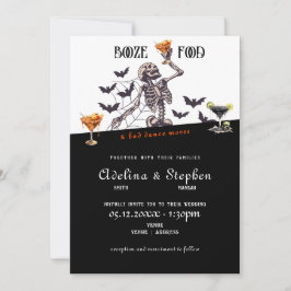 Convites Skeleton Booze Comida Má Dança