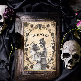 Convites Skeleton Bride e Groom First Dance