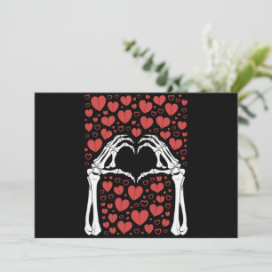 Convites Skeleton Hand Heart Dia de os namorados Engraçado 