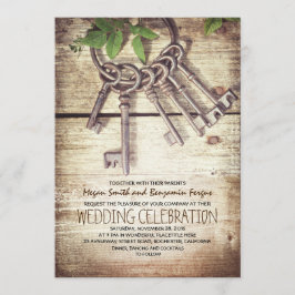 Convites Skeleton Keys Convocações para Casamento Russo
