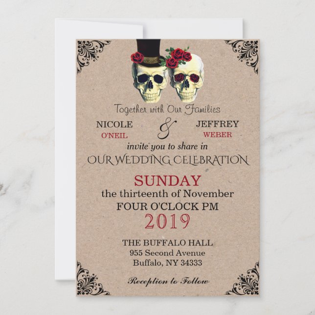 Convites Skeleton Skeleton Retro Invitation (Frente)